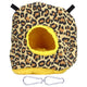 Warm Birdhouse Round Shape Soft Plush Save Space Easy Clean Safety Parrots HouseLeopard Print