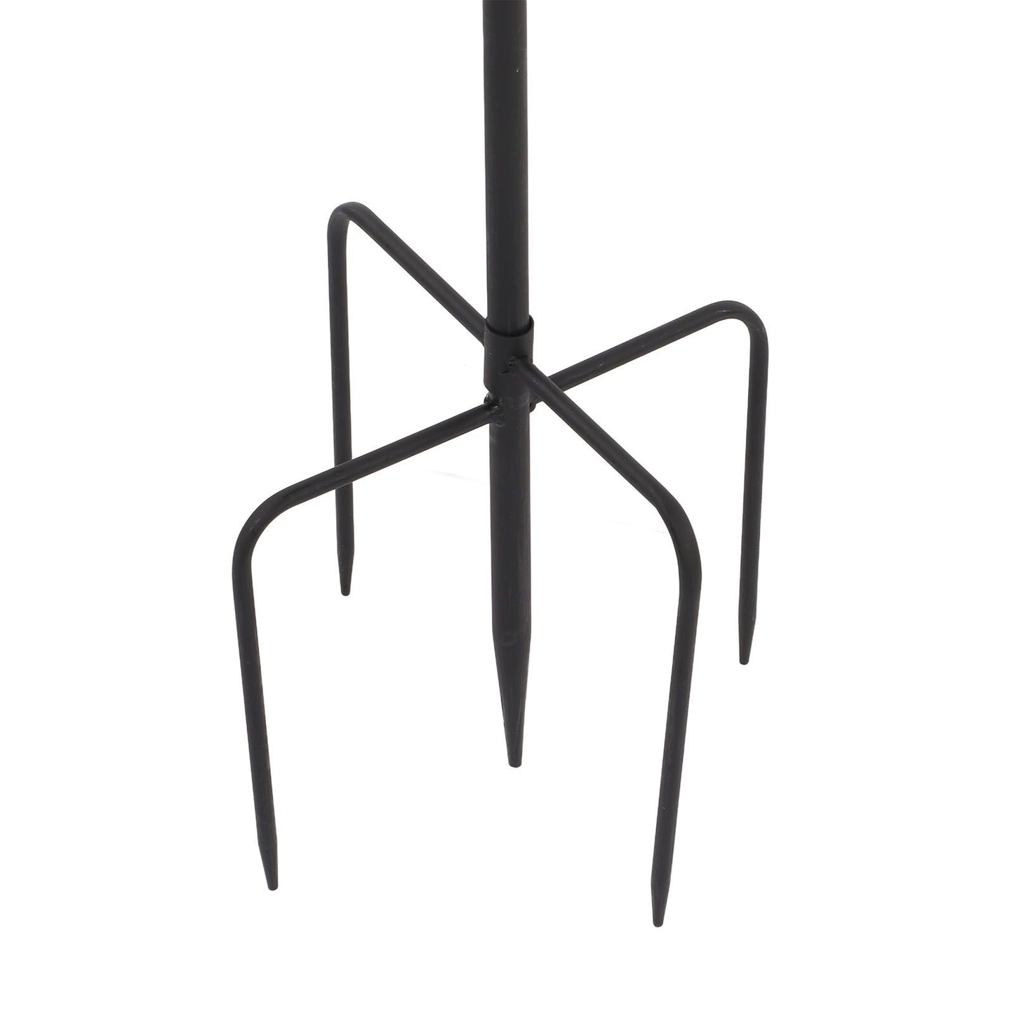 Shepherd's Hook Detachable Bird Feeder Hanger Iron 2 Hooks 5 Prong Bases Courtyard Accessories
