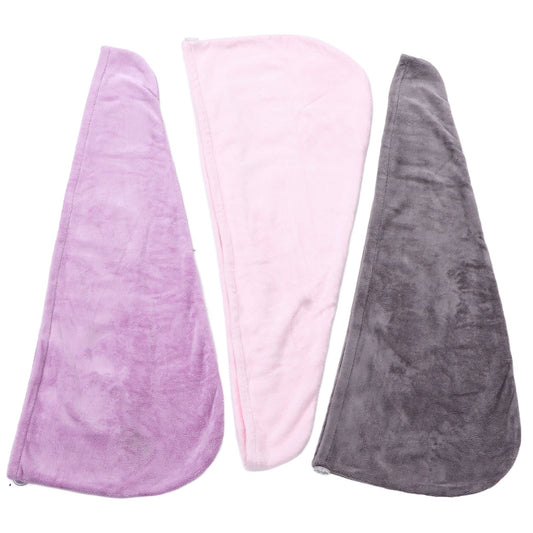 3Pcs Microfiber Hair Towel Wrap Twist Hair Drying Towel Thick Solid Quick Dry for Exercise Swim Hairdressing