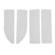 4PCS Universal Sweeper Door Sill Stair Wheelchair Door Sill Free Assembly Rubber Door Threshold ProtectWhite