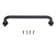 Barn Door Handle Black Carbon Steel Interior Wooden Door Matte Handle for Wooden Gate Shed Cabinet Door