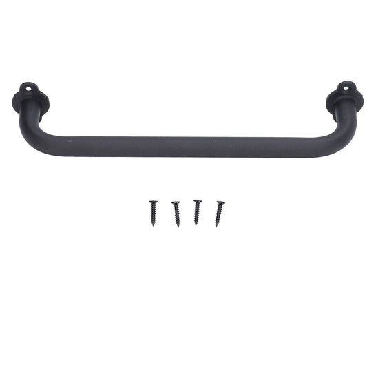 Barn Door Handle Black Carbon Steel Interior Wooden Door Matte Handle for Wooden Gate Shed Cabinet Door