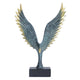 Nordic Wing Statue Resin Sculpture Statue Ornaments Modern Living Room Decoration Desktop Abstract Crafts Champagne Blue