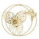 Gold Flower Butterfly Wall Decor Light Luxury Butterfly Wall Sculptures for Bedroom Livingroom Office