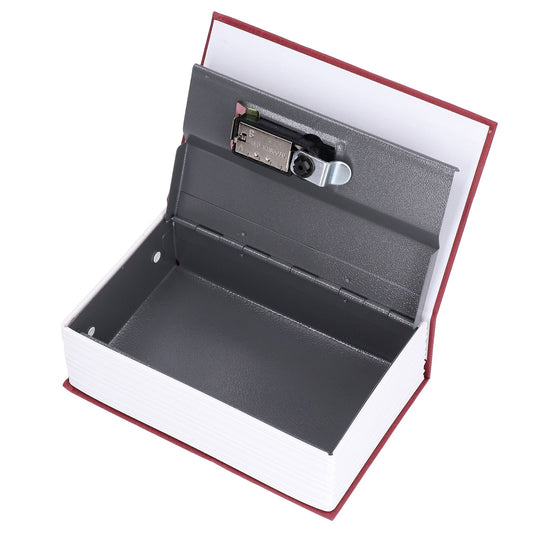 Book Shaped Steel Safe Classic Secret Book Safe Lock Password Type Household Storage BoxRed