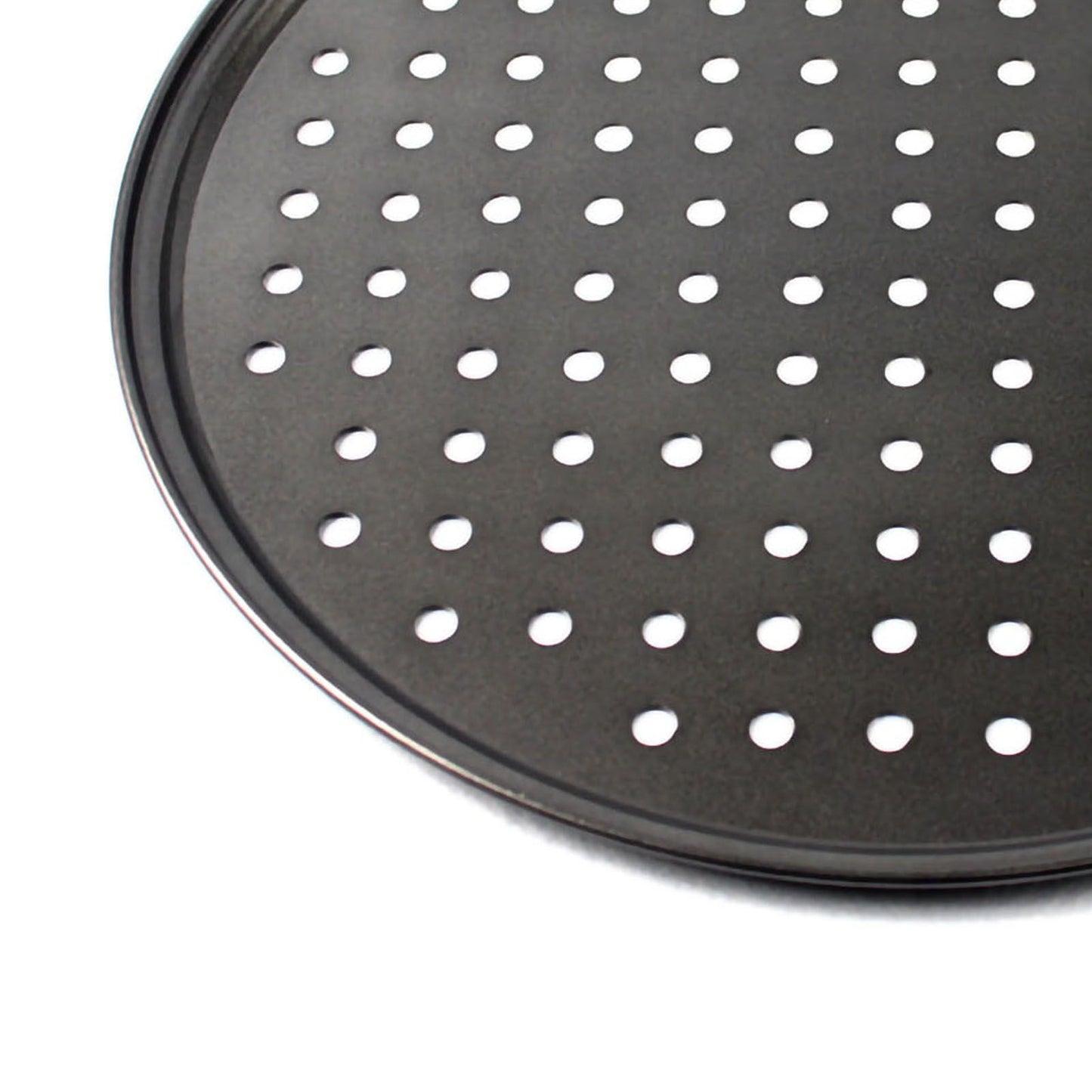 Perforated Pizza Pan Non Stick Baking Easy Unmolding Firm Bottom Vented Pizza Pan 26CM