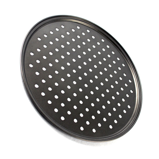 Perforated Pizza Pan Non Stick Baking Easy Unmolding Firm Bottom Vented Pizza Pan 24.5CM