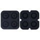 Pumpkin Ice Ball Mold 3D Pumpkin Shape Food Grade Silicone 4 Cells Easy Release Whiskey Ice Mold for Coffee Tea Cocktail Black