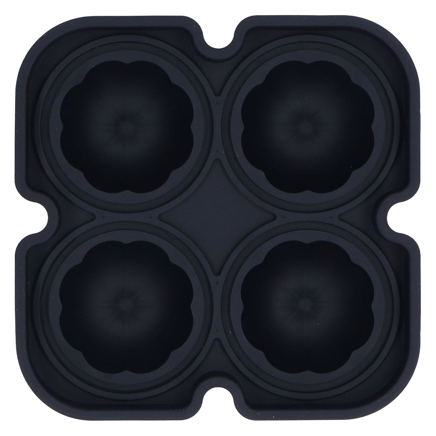 Pumpkin Ice Ball Mold 3D Pumpkin Shape Food Grade Silicone 4 Cells Easy Release Whiskey Ice Mold for Coffee Tea Cocktail Black