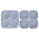 Pumpkin Ice Ball Mold 3D Pumpkin Shape Food Grade Silicone 4 Cells Easy Release Whiskey Ice Mold for Coffee Tea Cocktail Gray