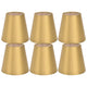 6PCS E14 Lamp Shade Fabric Lampshade Table Lamp Ceiling Lamp Shade for Bedroom Living RoomGold PX153