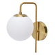 Nordic Modern E27 Glass Ball LED Wall Light Frosted Texture Round Bedroom Wall Lamp 110‑240V