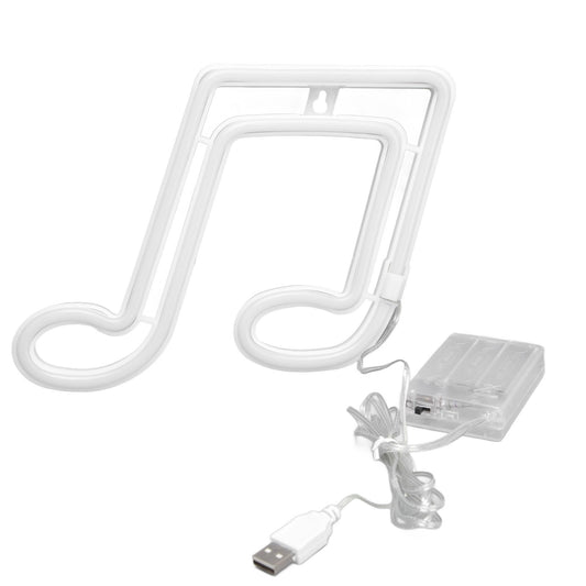 LED Neon Light Music Note Neon Night Light Concert Wall Lamp Party Wall Hanging Neon LampPink Light