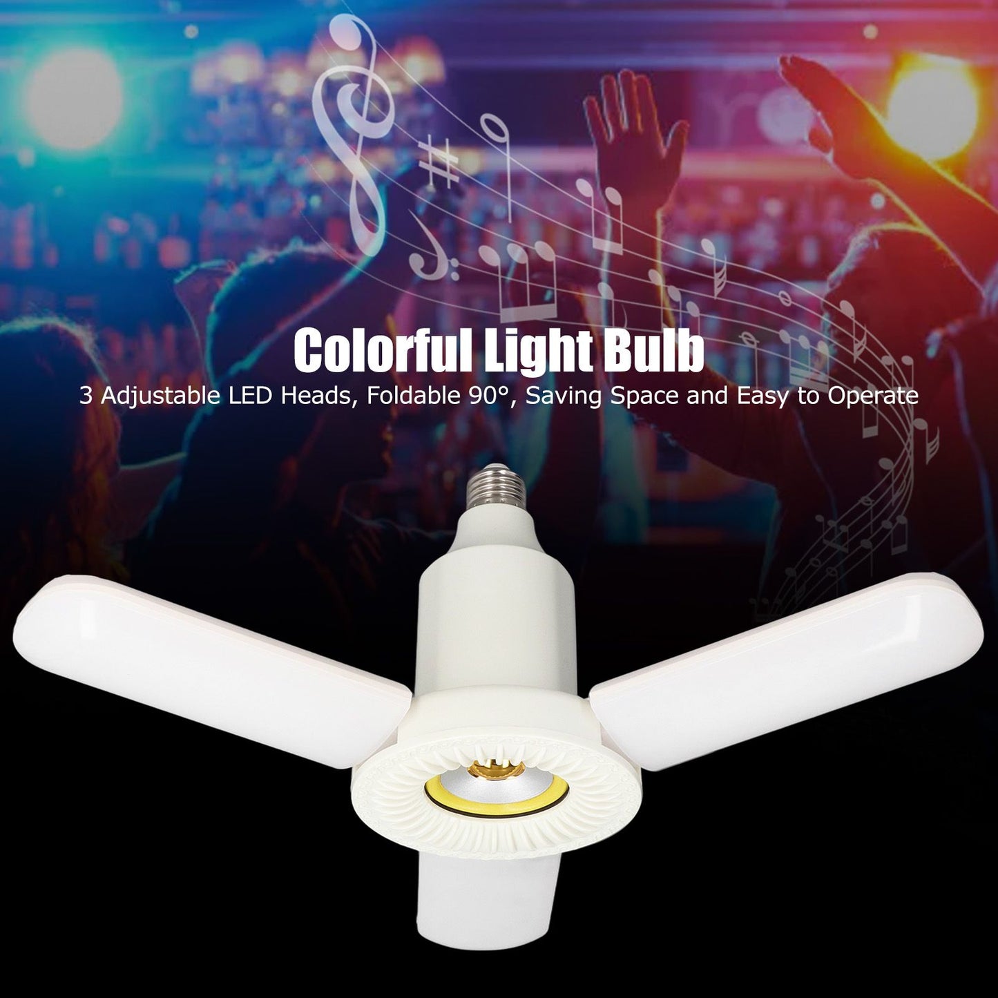 Deformable Lamp Energy Saving Environmental RGB Color Light Foldable Design LED Garage Light 86V‑265V