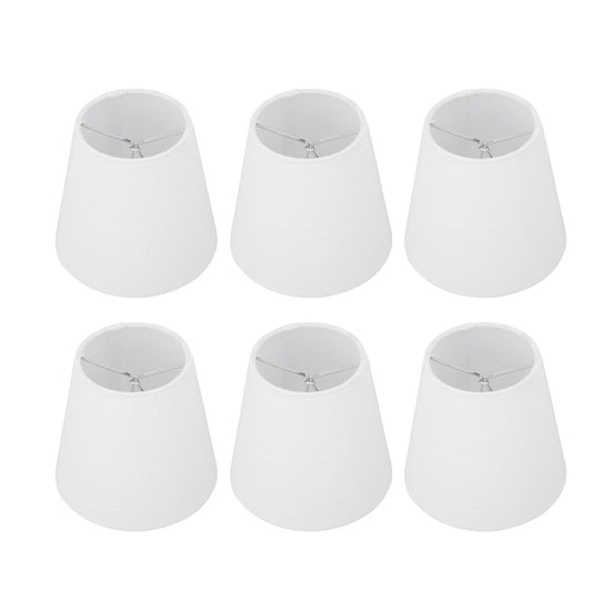 6Pcs White Fabric Lampshade Kit Modern Minimalist Lampshade for Candelabra Floor Table Chandelier Wall