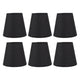 6Pcs Lampshade Lamp Shade Modern Simple Style Home Decoration Black for Small E14 Bulb
