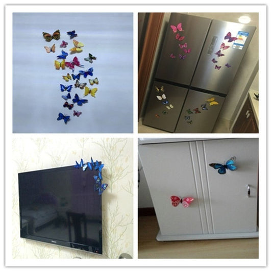 12Pcs 3D Stereoscopic Butterfly Wall Stickers Home Living Room Decor