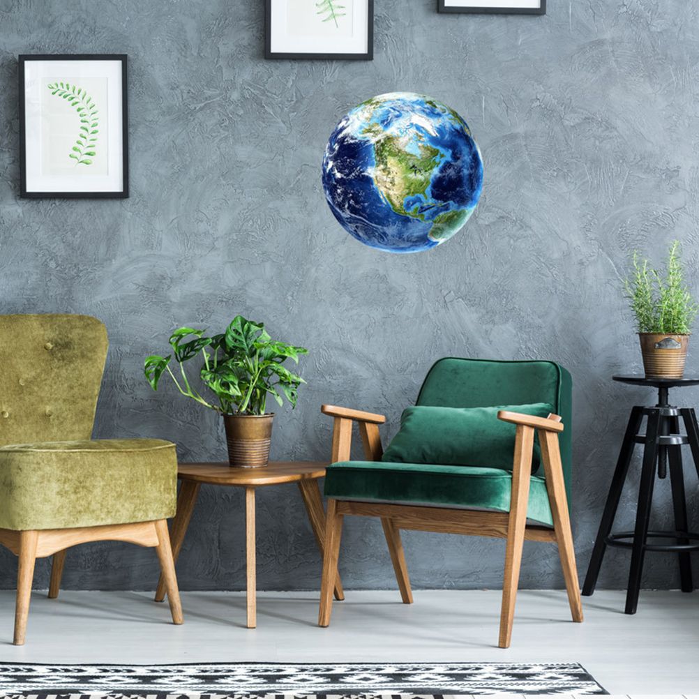 30cm Luminous Earth Sticker Universe Planet Fluorescent Wall Stickers In The Dark DIY Stickers Kids Bedroom Decoration