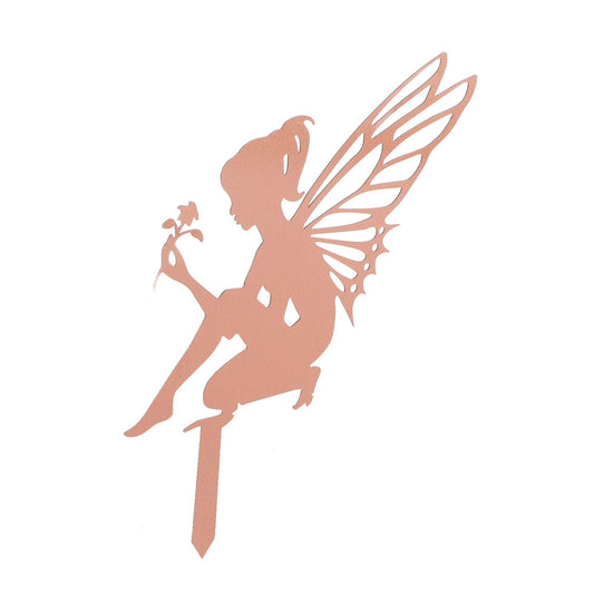 Decorative Garden Stakes Fairy Silhouette Metal Yard Stakes Arts Outdoor Garden Decor Spring Decor