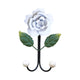 Wrought Iron Rose Flowers Double Hook Small Hook Door Behind Bathroom Kitchen Wall Perforation Free Porch Decoration