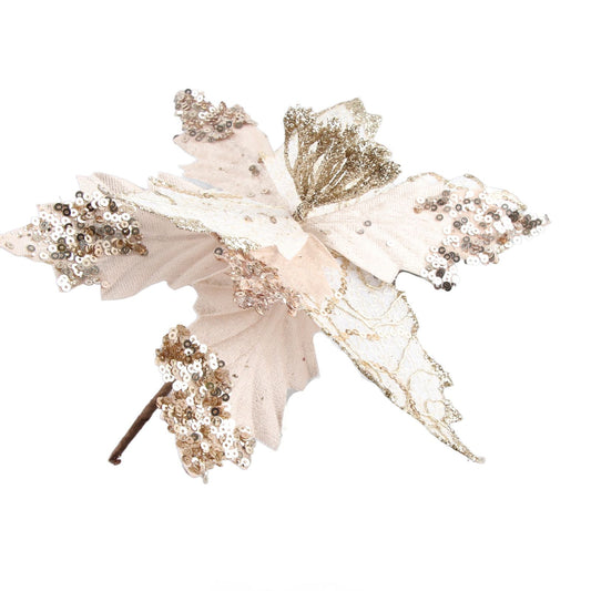 Christmas Flower Simulation Christmas Tree Decoration Christmas Glitter Flower