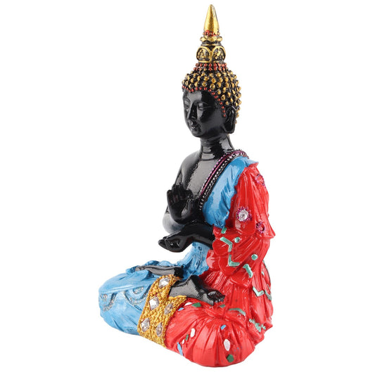 Thai Reclining Buddha Statue Ornament Positive Energy Handcrafted Resin Buddhist Figurine for Home Decoration