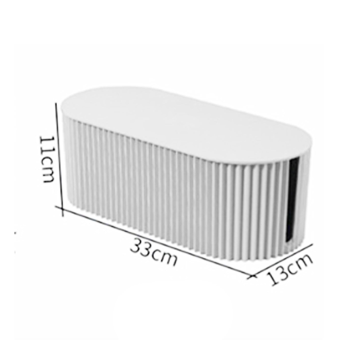 Cable Organizer Box Large Capacity Durable ABS Detachable Cover Insulated Cord Management Box for PC TV Appliances White Small Size