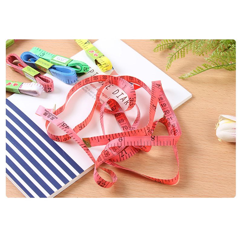 Soft Tape Measure Long Accurate Brilliant Color Cloth Tape Measure for Sewing Tailoring Without Iron Head