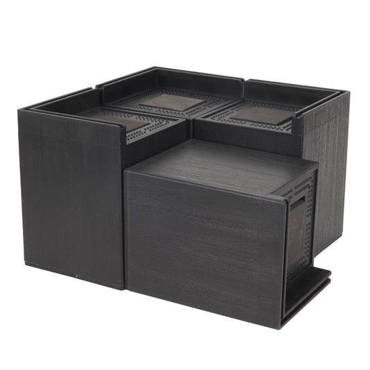 4PCS Sofa Risers Square 4in Porose Bed Lifts Furniture Risers for Fixing Small Pointy Feet Black