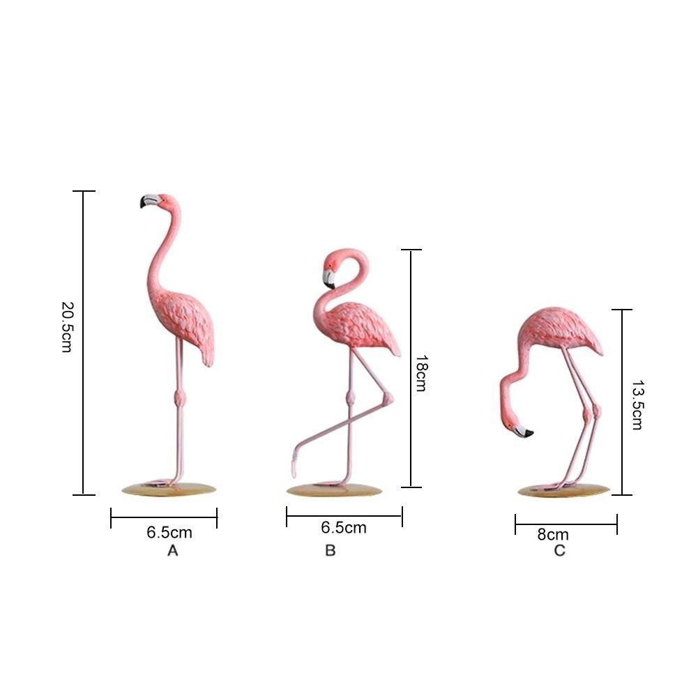 Cute Resin Pink Flamingo Ornament Tabletop Decoration Living Room Decoration Cake Decor