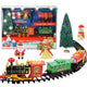 Christmas Train Set Electric Train with Lights and Music Railway Tracks Set Battery Operated Tracks Playset Christmas Gift for Kids