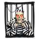 Halloween Scary Screaming Animated Skeleton Cage Prisoner with Light Up Eyes Haunted House Props Halloween Party Decorations