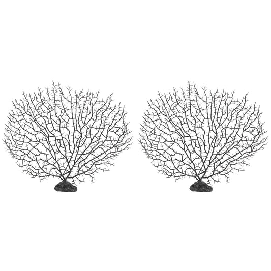 2Pcs Artificial Water Plant Aquarium Decoration Fish Tank Landscaping Simulation Coral Tree