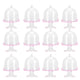 12 Set Mini Candy Box Cake Stand Cupcake Candy Display Plate with Lid Party SuppliesPink