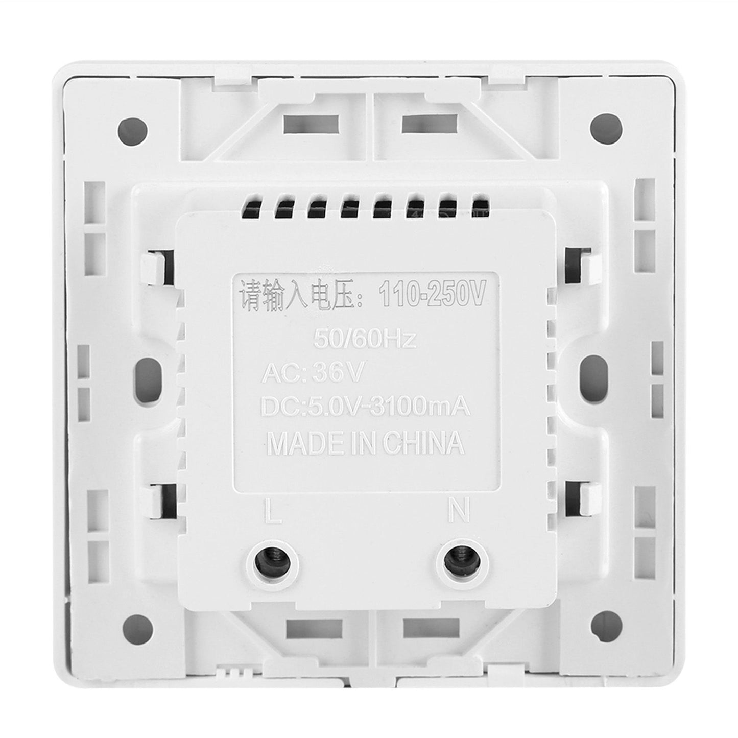 4 USB Ports DC 5V Home Office Electric Wall Mounted Power Socket Charger Outlet(110~250V)
