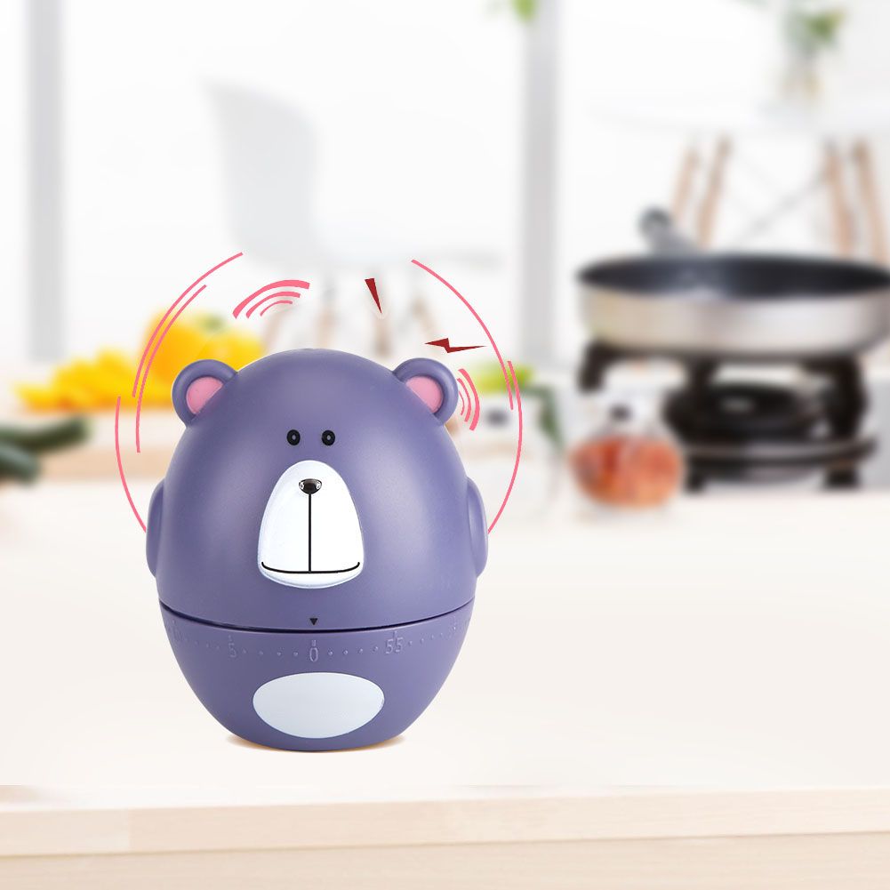 Cute Cartoon Kitchen Timer Mechanical 55 Minutes Cooking Supplies