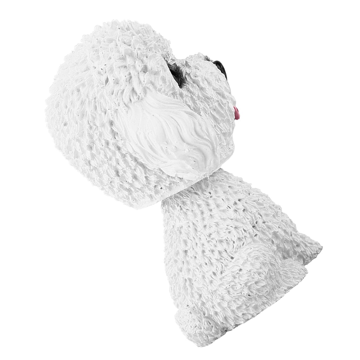 Simulation Shaking Head Dog Decor Bobble head Toy Car Interior Dashboard Ornament (White)