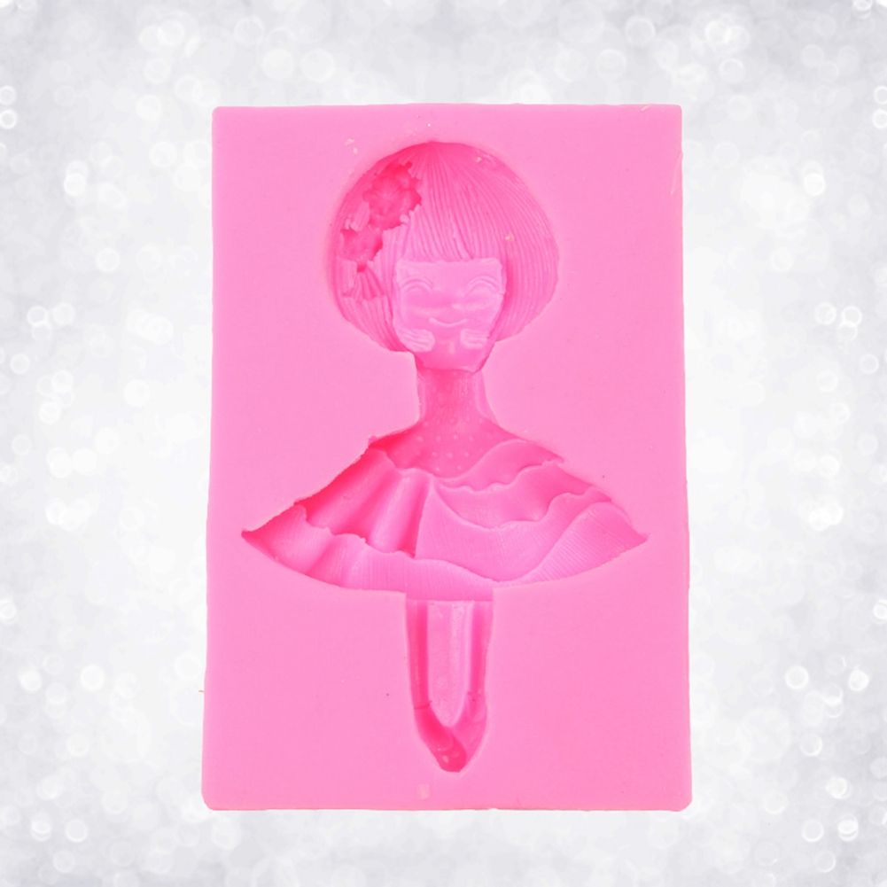 Silicone Cake Mold Ballet Dancing Girl Pattern Pudding Desserts Baking Mold Soap Making Tool