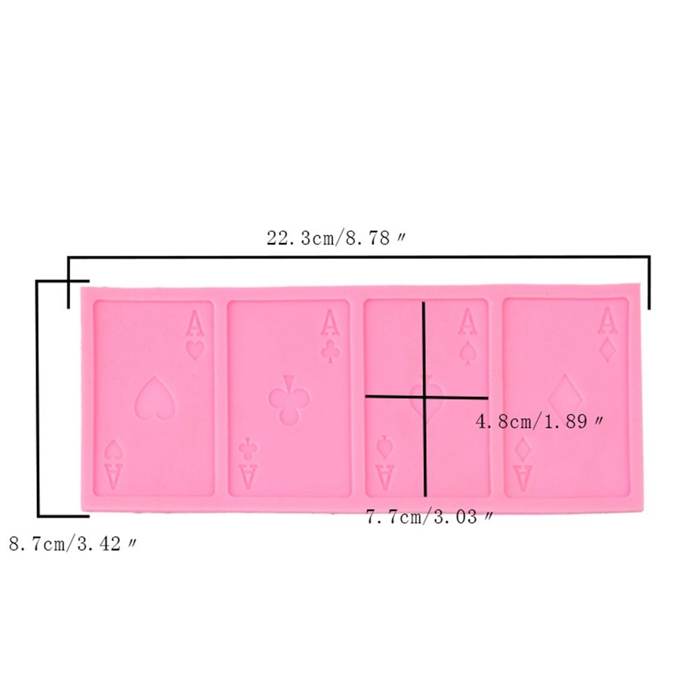 Poker Shape Cake Baking Cookie Chocolate Sugar Paste Food Silicone Mold Bakeware