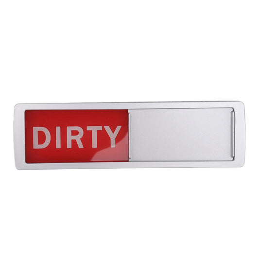 Dishwasher Magnet Easy To Read Clean Dirty Sign Indicator for Dishwasher With Double Sided Adhesive Tape Silver (Red and Green)
