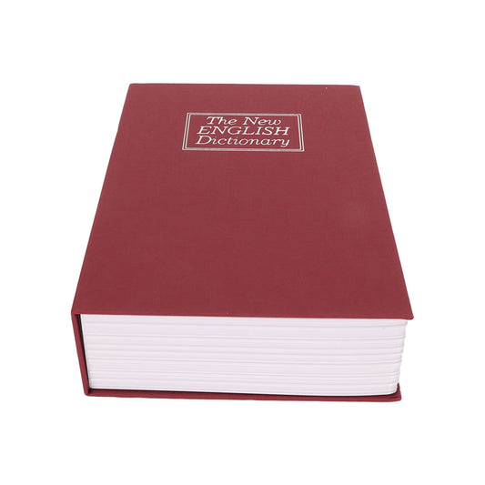 Book Safe Small Diversion Book Safe Storage Lock Box Money Coins Cards Hiding Box with Combination Lock Red