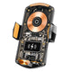 A6 Magnetic Dual Mode Wireless Car Charger Mount for iPhone Samsung Android Phones,orange