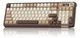 Solakaka A99PRO 3‑Mode RGB Mechanical Keyboard, Milk-Coffee-Brown
