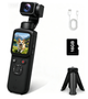 AT-M105 Pocket Gimbal Vlog Camera, 4K HD Handheld Video Camera,black,16GB