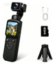 AT-M105 Pocket Gimbal Vlog Camera, 4K HD Handheld Video Camera,black,64GB