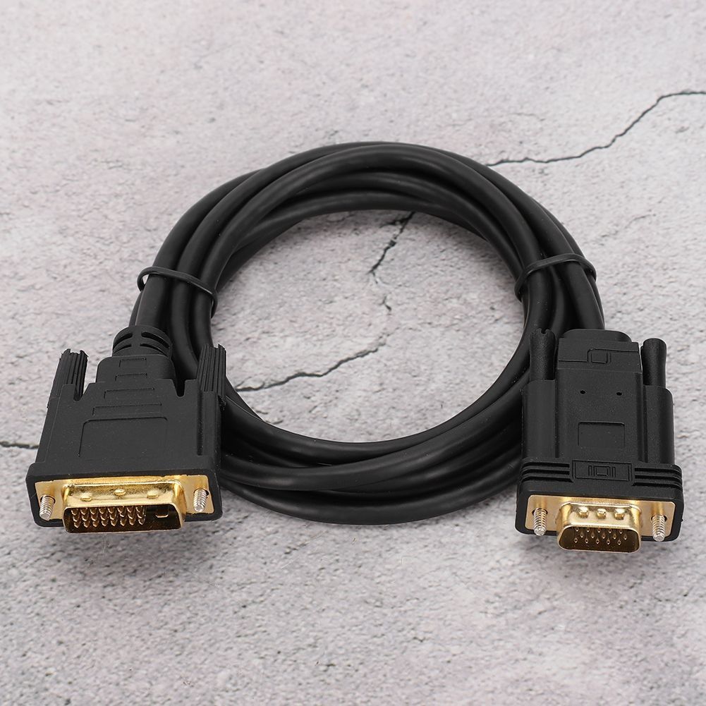 HD Video Computer Accessory Adapter Cord 1080P DVI to VGA Male 2?Meter for