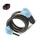 Bike Lock Cable 5Digits Resettable Combination Cable Lock, Bicycles Code Lock - Blue