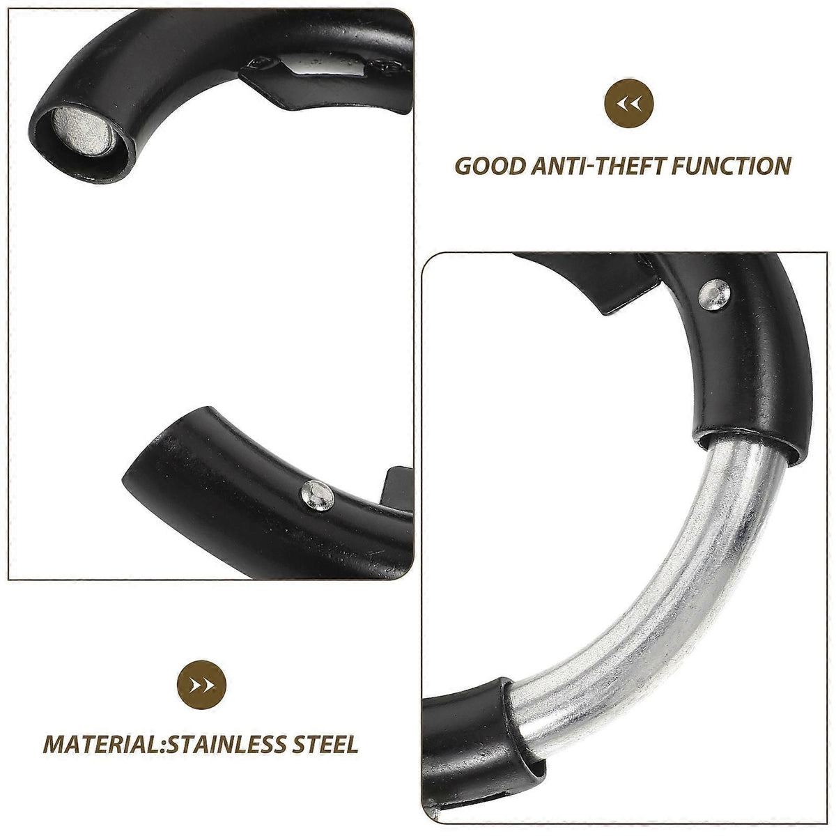 Multi-Function Bike Lock Round Lock 4Sets of Reusable Steel Bicycle Locks
