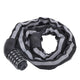 Reflective Black Keyless Bike Antitheft Coded Lock - Five Password Bicycle Cable Lock