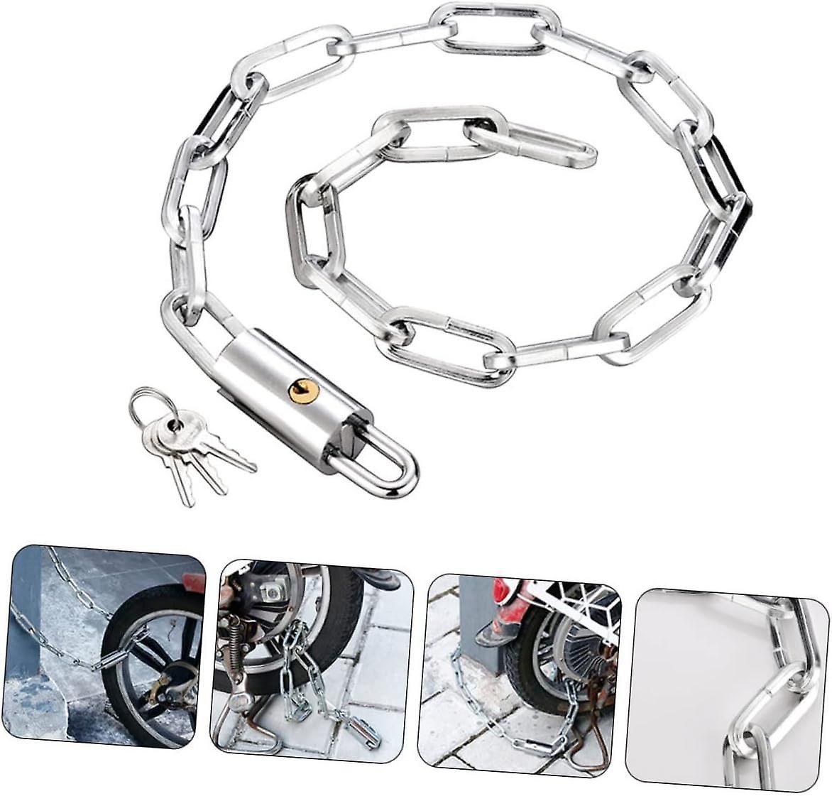 Heavy Duty Bike Chain Lock, Anti-Theft Security Lock for Bicycle, Motorcycle, Gate, Fence and Outdoor Use - 1.2m